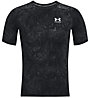 Under Armour Hg Comp Print Ss -  t-shirt fitness - uomo, Black