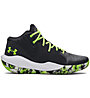 Under Armour Jet '21 - scarpe da basket - unisex, Black/Green