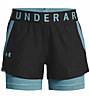 Under Armour Play Up 2 in 1 W - pantaloni fitness - donna, Black/Blue