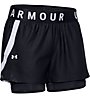 Under Armour Play Up 2-in-1 - pantaloni corti fitness - donna, Black
