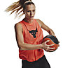 Under Armour Project Rock Mesh - Top Fitness - donna, Orange