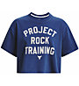 Under Armour Project Rock Rival Terry W - T-shirt - donna, Blue