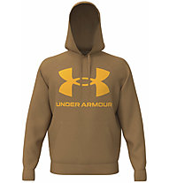Under Armour Rival Fleece Big Logo Hoodie - felpa con cappuccio - uomo, Light Brown/Orange