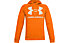 Under Armour Rival Fleece Big Logo Hoodie - felpa con cappuccio - uomo, Orange/White