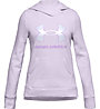 Under Armour Rival Fleece Logo Hoodie - felpa con cappuccio - bambina, Light Violet