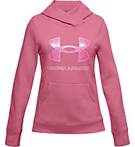 Under Armour Rival Fleece Logo Hoodie - Kapuzenpullover - Mädchen, Pink