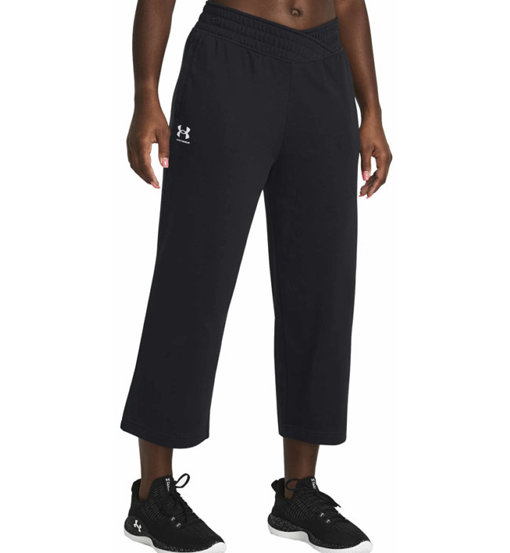 Under Armour Rival Terry Crop Wide W - pantaloni fitness - donna