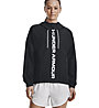 Under Armour Rush Woven FZ - felpa con cappuccio - donna, Black