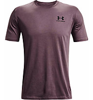 Under Armour SportStyle Left Chest SS - T-shirt - uomo, Light Purple
