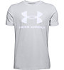 Under Armour Sportstyle Logo - T-Shirt - Kinder, Light Grey/White