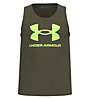Under Armour Sportstyle Logo - Muscle Shirt - Herren, Dark Green/Light Green