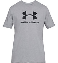 Under Armour Sportstyle Logo SS - T-shirt fitness - uomo, Grey