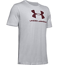 Under Armour Sportstyle Logo SS - T-shirt fitness - uomo, Grey/Red