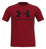 Under Armour Sportstyle Logo SS - T-shirt fitness - uomo, Dark Red