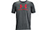Under Armour Sportstyle Logo SS - T-shirt fitness - uomo, Grey/Orange