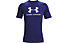 Under Armour Sportstyle Logo SS - T-shirt fitness - uomo, Dark Blue/White