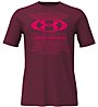 Under Armour Symbol Grid - t-shirt fitness - uomo, Dark Red/Pink