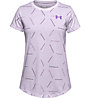 Under Armour Twitch Multiprint SS - T-shirt fitness - bambina, Violet