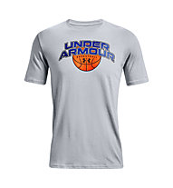 Under Armour Basketball Branded - T-shirt - uomo, Grey