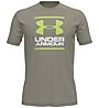 Under Armour GL Foundation SS T - T-shirt fitness - uomo, Beige/Light Green/White