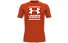 Under Armour GL Foundation SS T - T-shirt fitness - uomo, Dark Orange/Dark Orange/White