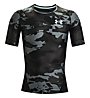 Under Armour UA HG Isochill Comp Print SS - T-shirt fitness - uomo, Black