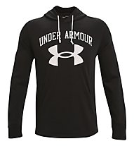 Under Armour UA Rival Terry Big Logo HD - felpa con cappuccio - uomo, Black/White