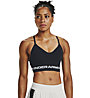 Under Armour Seamless Low Long - reggiseno sportivo a basso impatto - donna, Black/White