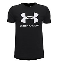 Under Armour UA Sportsyle Logo SS - T-shirt - Kinder, Black