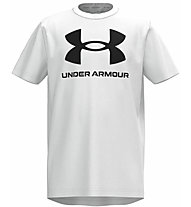 Under Armour UA Sportsyle Logo SS - T-shirt - Kinder, White/Black