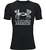 Under Armour UA Tech™ Hybrid PRT Fill SS - T-shirt - Kinder, Black/Grey