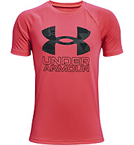 Under Armour UA Tech™ Hybrid PRT Fill SS - T-shirt - bambino, Red/Black