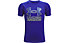 Under Armour UA Tech™ Hybrid PRT Fill SS - T-shirt - bambino, Dark Blue/Yellow