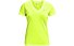 Under Armour Damen T-Shirt mit V-Ausschnitt UA Tech, Yellow/Grey