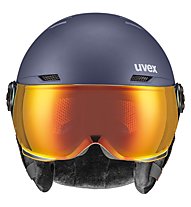 Uvex Rocket Jr. Visor - casco sci alpino - bambino, Blue/Red