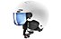 Uvex Rocket Jr. Visor - casco sci alpino - bambino, White/Black