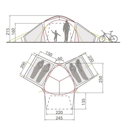 Vaude Badawi 4P - tenda da campeggio