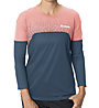 Vaude Moab LS T-Shirt V - maglia MTB - donna, Dark Blue/Light Pink