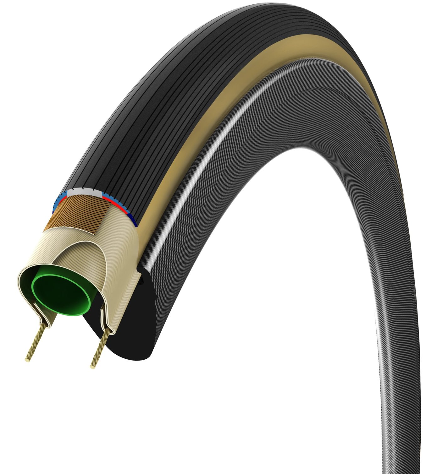 Pneu Tubulaire Vittoria Corsa Vitesse 700x23 Noir - Flancs Gomme, Neuf Avec Défaut