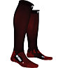 X-Socks Run Energizer - calzini lunghi running, Red/Black