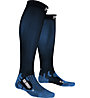 X-Socks Run Energizer - calzini lunghi running, Black/Blue